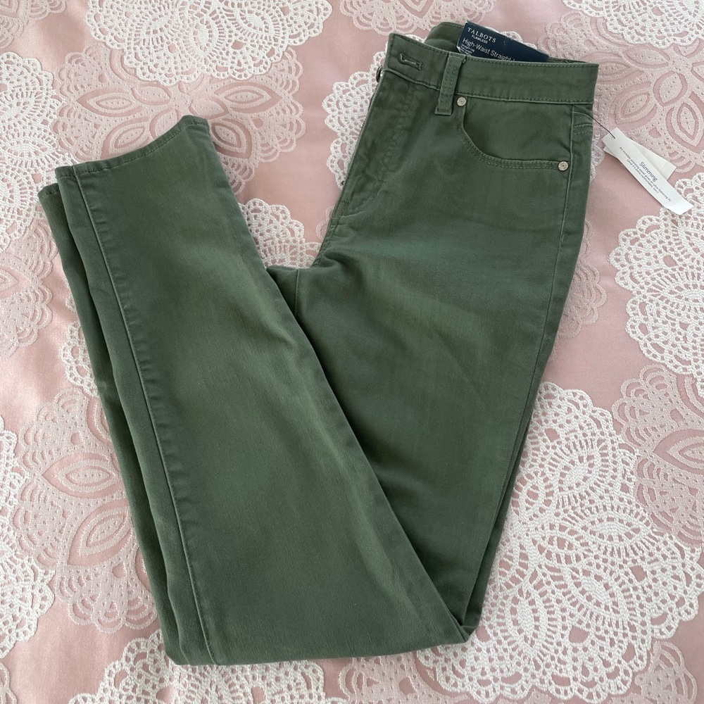 Talbots high waist straight leg jeans,new